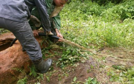 Drenagem de água durante o bombeamento de poços