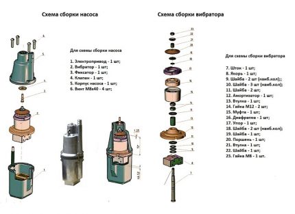 Diagrama de ensamblaje de la bomba