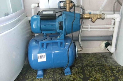 Use of booster pump station