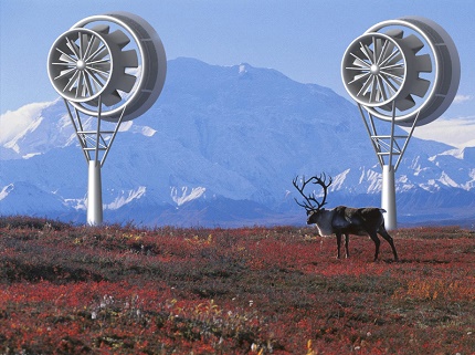 Ang pagpapatakbo ng mga turbine wind generator sa tundra