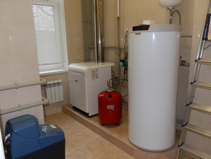 Installation of a floor gas boiler