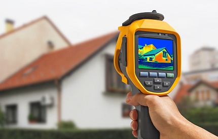 Thermal imager to determine the exact heat loss