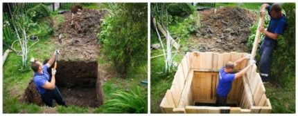 Excavation pit para sa septic tank Topas