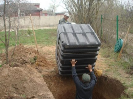 Instalación de tanque