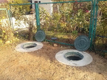 מיקום Cesspool עם הצפת יתר