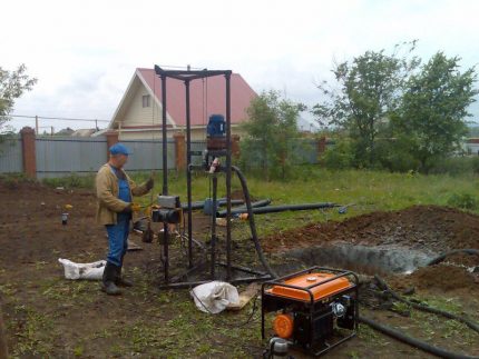 Puisards pour le forage de puits d'eau