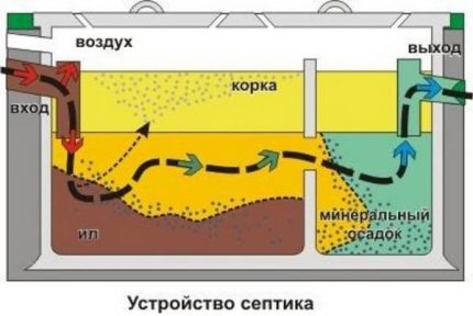 Dispositivo para fossas sépticas