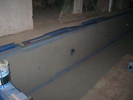 Materials for waterproofing pools