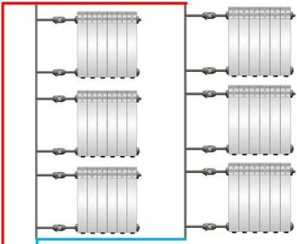 Vertical heating layout