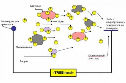 Schema de acțiune a câmpului electromagnetic