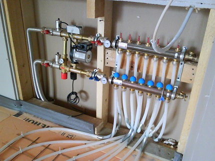 Manifold for underfloor heating