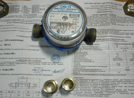 Household water meter