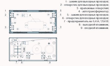 Scheme supplied by the manufacturer