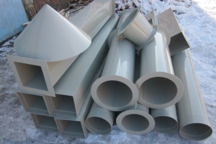 Plastic pipes for ventilation