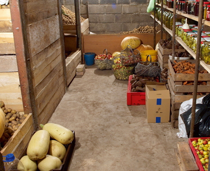 Stockage de légumes au sous-sol