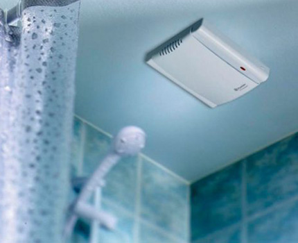 Exhaust fan in the bathroom