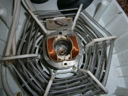 Fan heater spiral