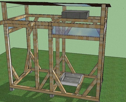 Salle de bain sur une fondation en colonnes