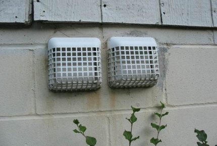 Grelhas de ventilação