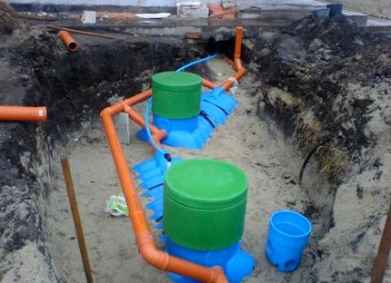 Tweekamer septic tank