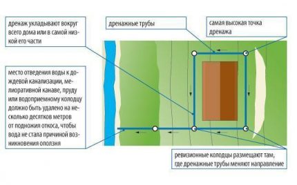 Esquema del dispositiu de drenatge de parets