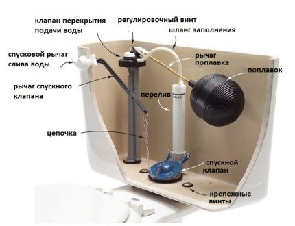 The device of the lever drain