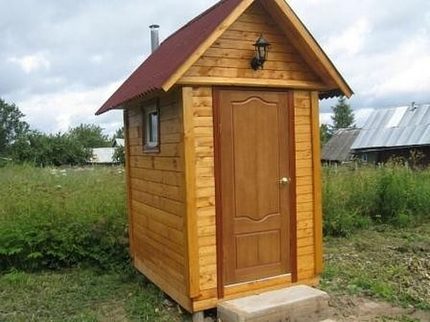 Wooden restroom