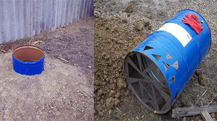 Cesspool-drainage for a country toilet