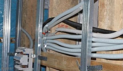 Corrugation wiring