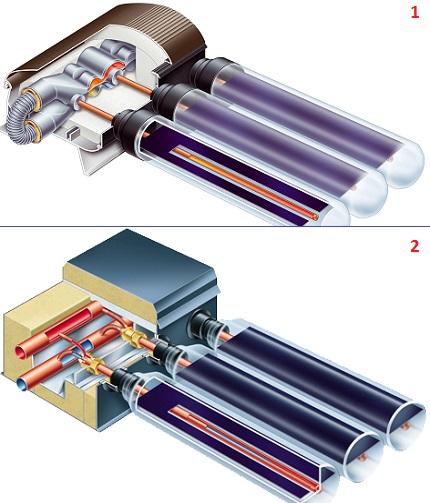 Heliosystems with feather tubes