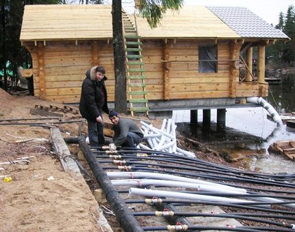 Conexión del sistema de agua a tierra