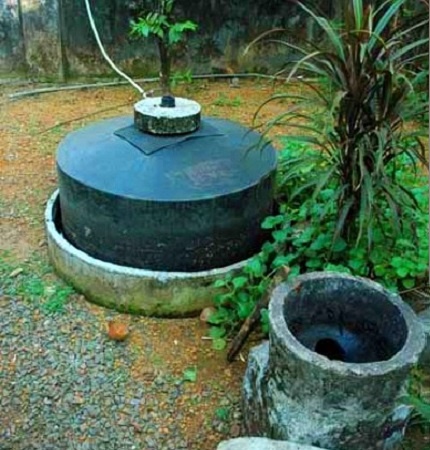 Versi India kilang biogas sederhana