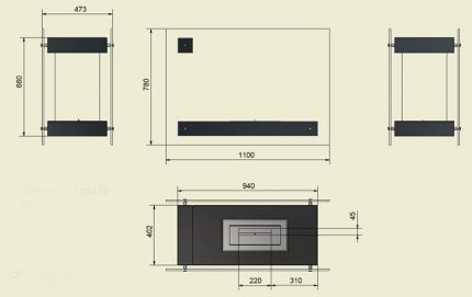 Biofireplace rajz