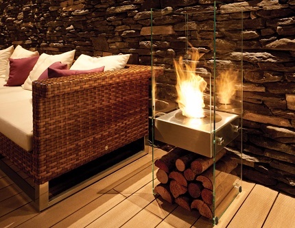 Floor fireplace