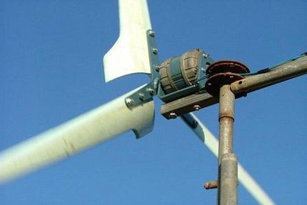 Mounting the generator on a weather vane