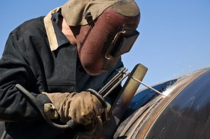 Gas pipe welding