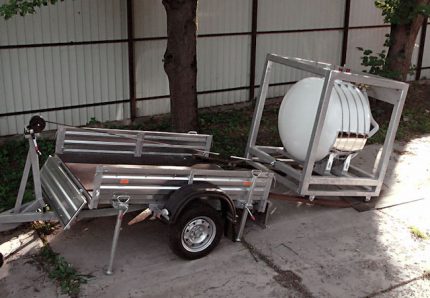 Trailer mobile gas tank