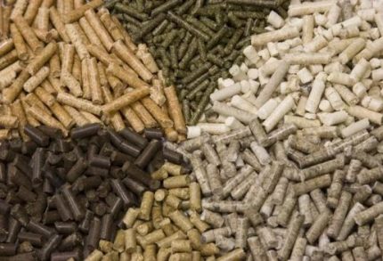 Pellets de différentes couleurs