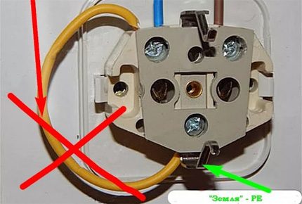 Connexió a terra a zero contacte