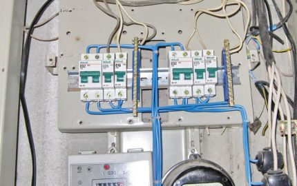 Cableado eléctrico en el apartamento