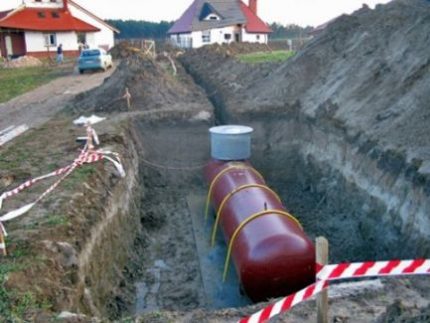 Montage d'un réservoir de gaz