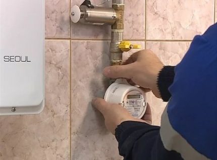 Instalación de medidor de gas