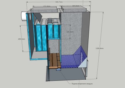 Katilas pagal Belyaev schemą