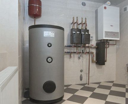 Gas boiler room