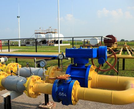 İki gaz boru hattı şubesinin birleştiği yer