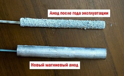 Magnesium anode para sa boiler