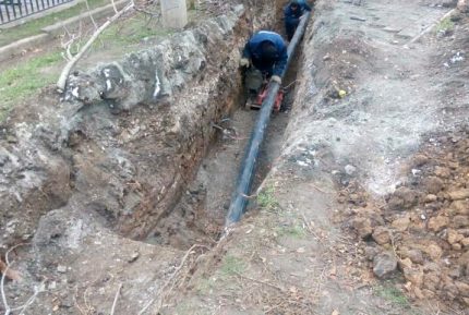 Travaux de réparation de l'alimentation en eau