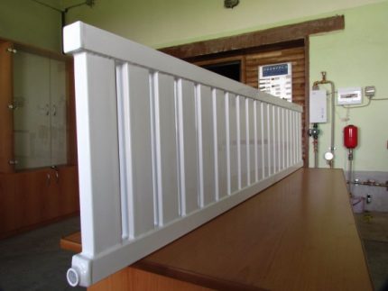 Vacuümradiator in werking