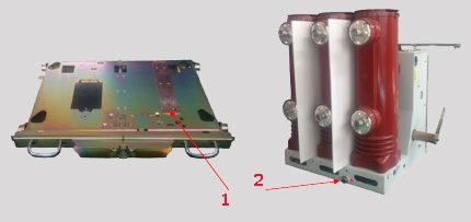 Contatores de aterramento do carrinho e do interruptor do equipamento