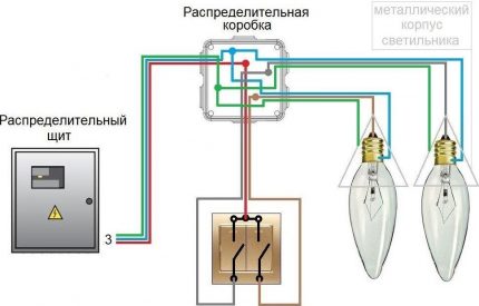 Circuit cu trei fire